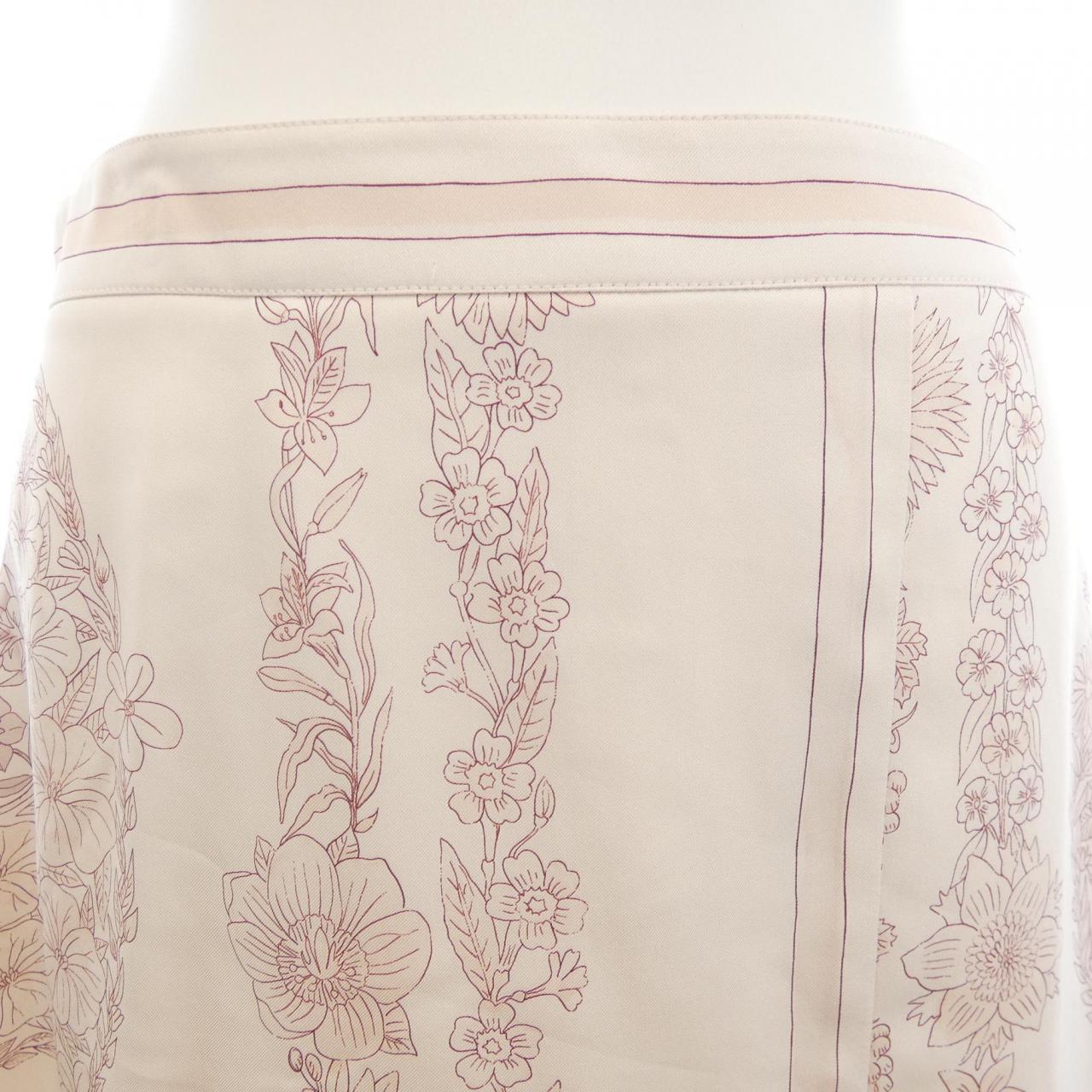 エルメス BRIDES DE GALA EN FLEURS ESQUISSE シルクスカート
