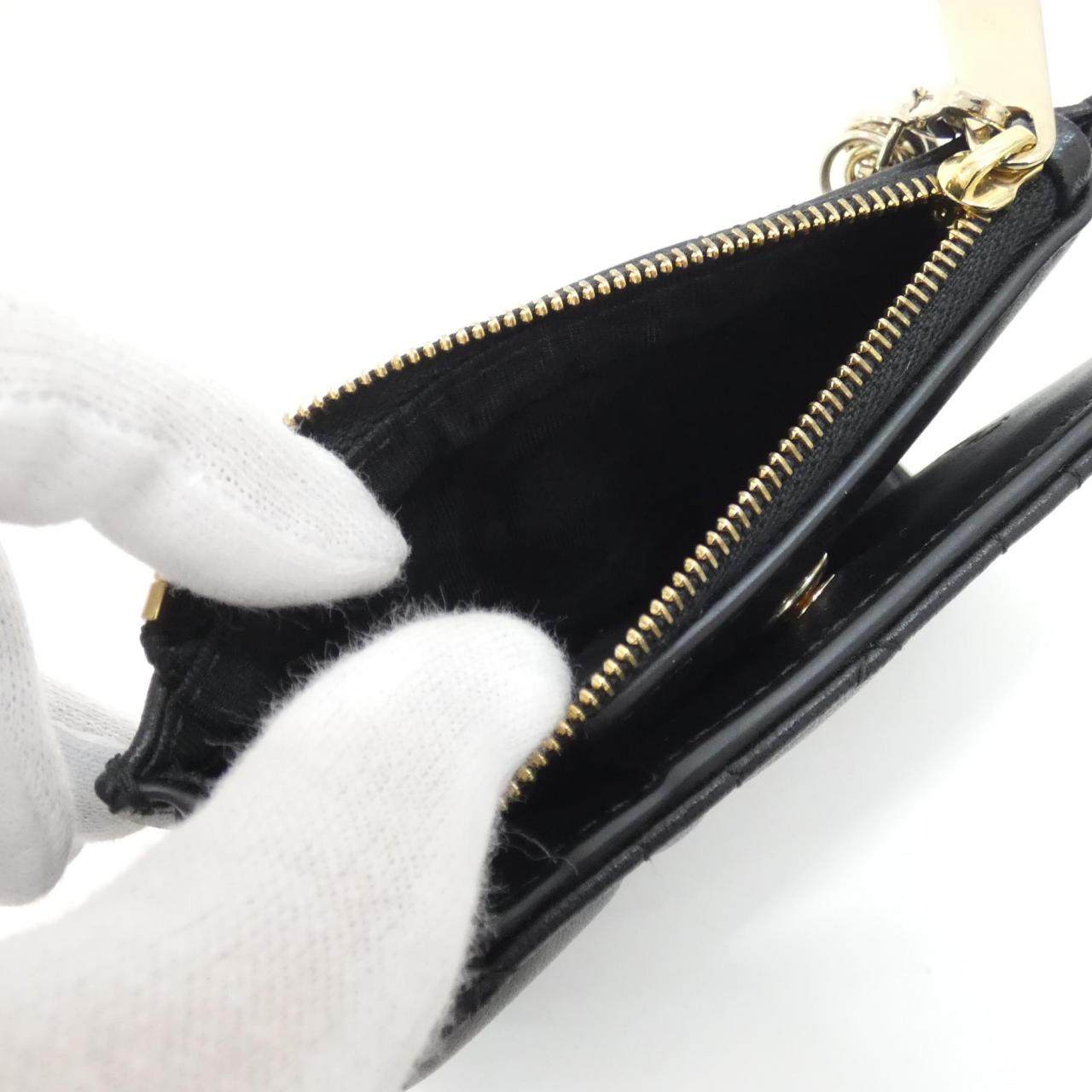 クリスチャンディオール LADY DIOR DHALIA ラム 2つ折り財布