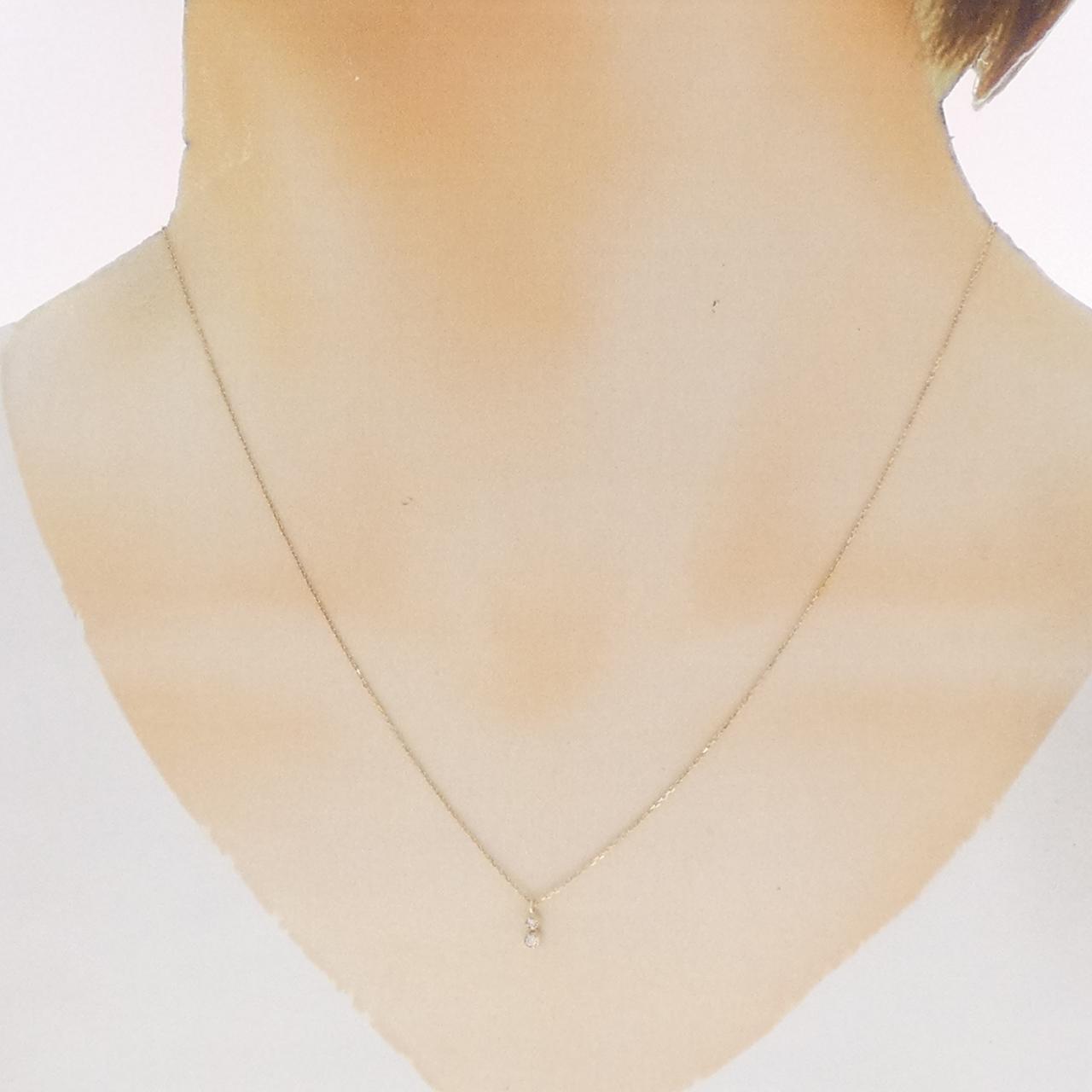 K10イエローゴールドダイヤモンドネックレス