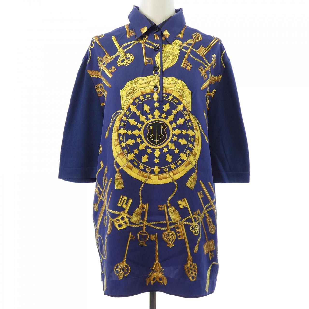 エルメス LES CLES シルクコットンカシミヤ トップス