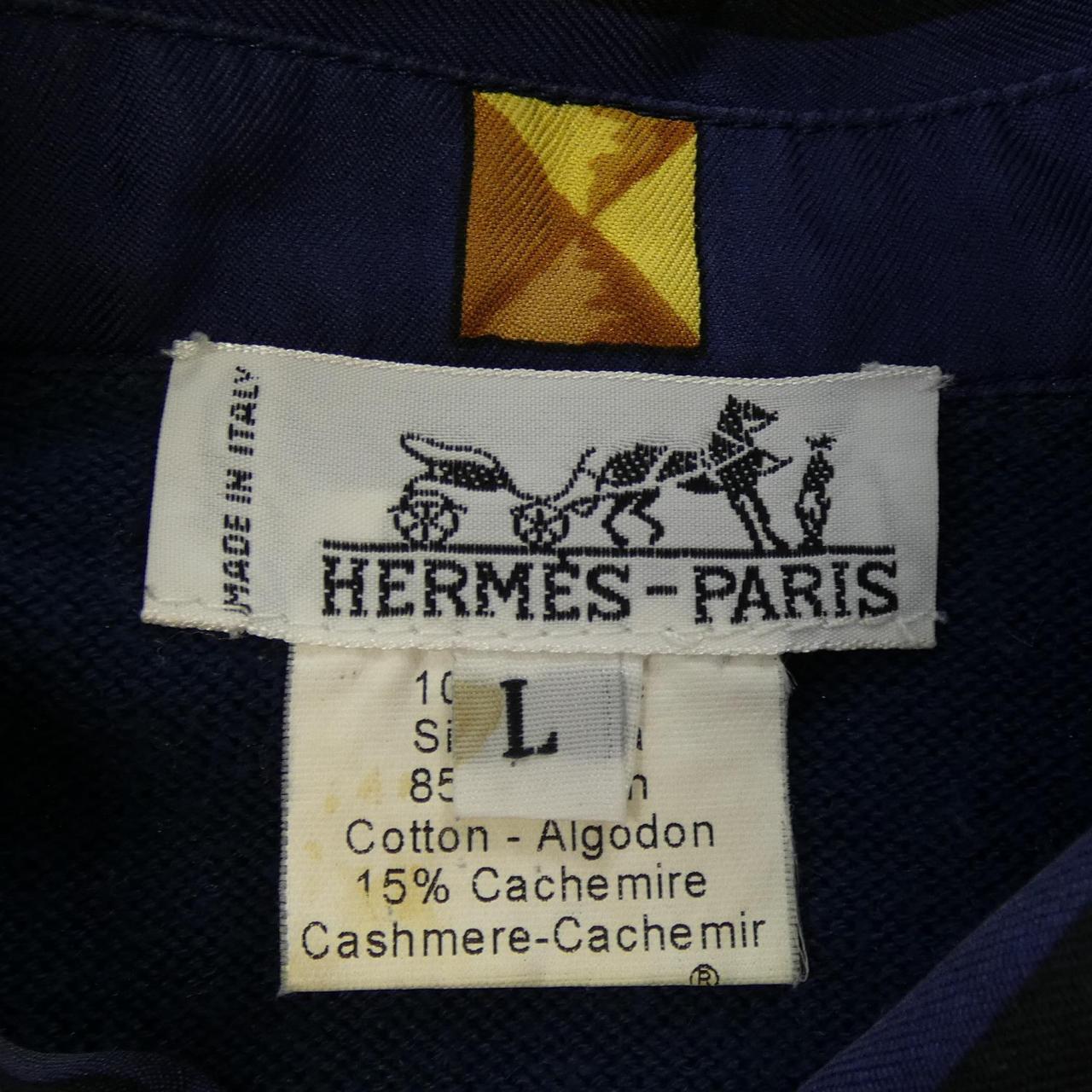 エルメス LES CLES シルクコットンカシミヤ トップス