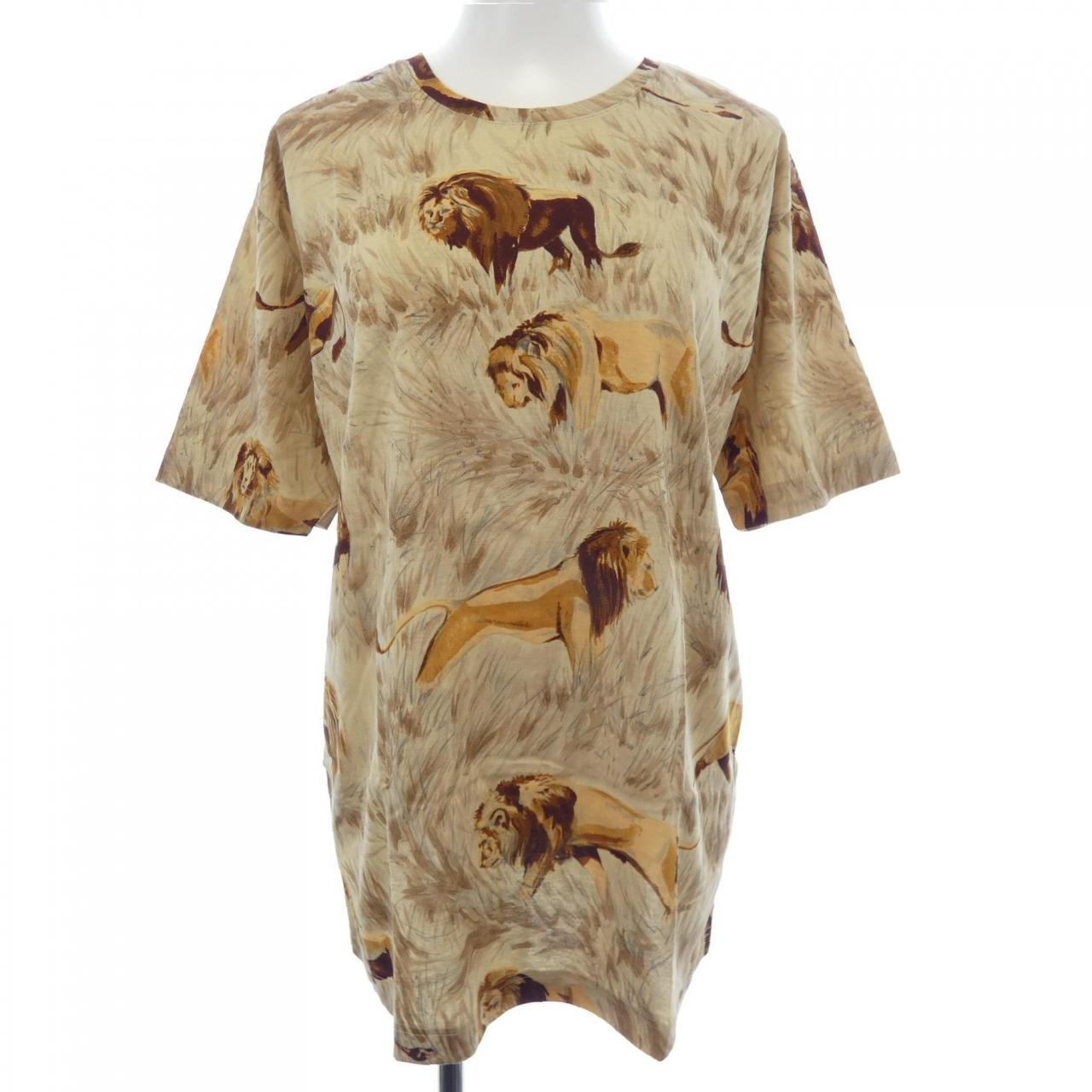 エルメス LIONS DANS LA SAVANE コットンTシャツ