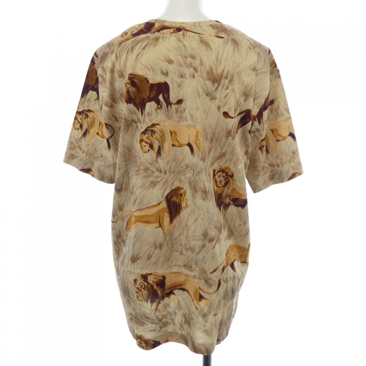エルメス LIONS DANS LA SAVANE コットンTシャツ