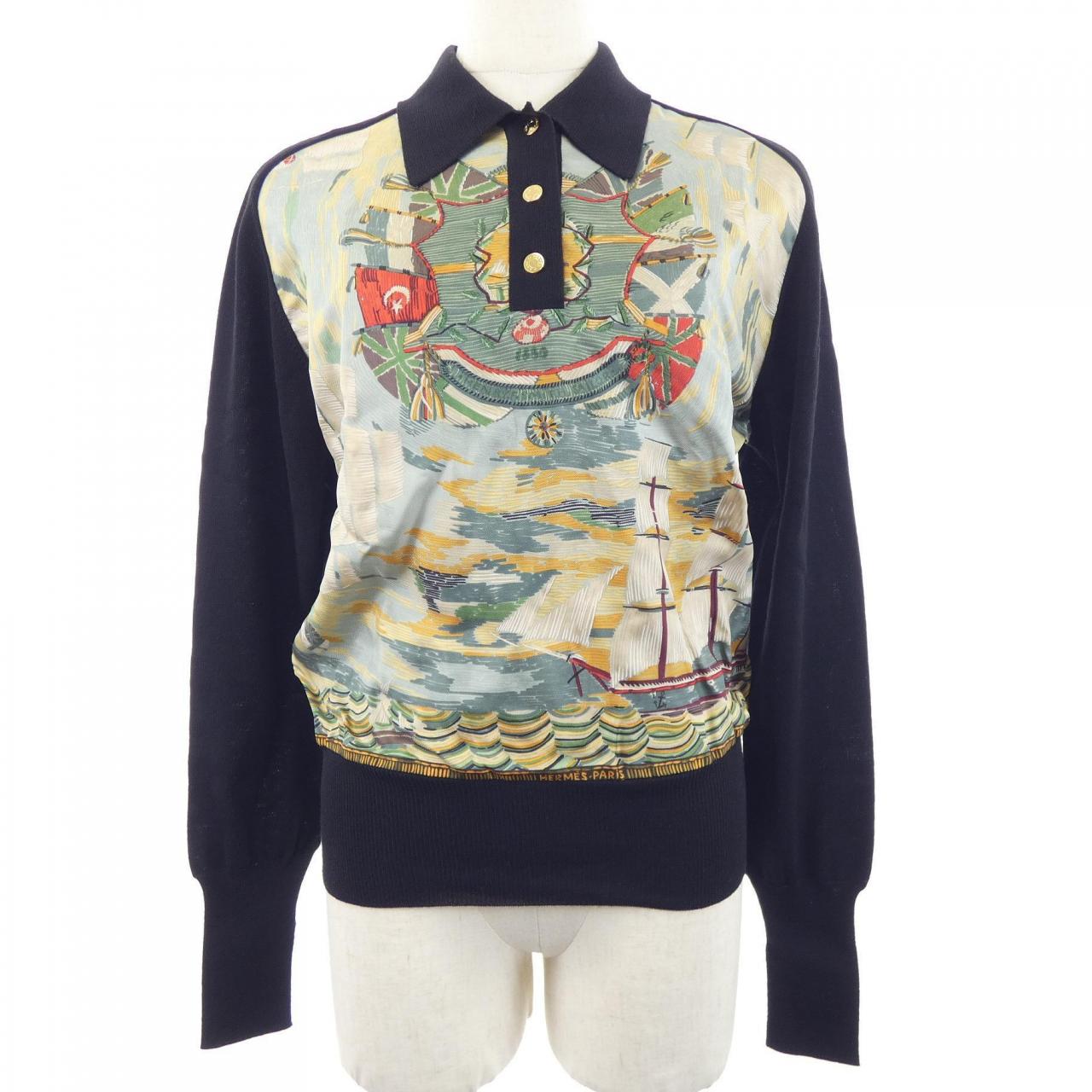 エルメス HENRY F SMITH SAILOR シルク ウール トップス