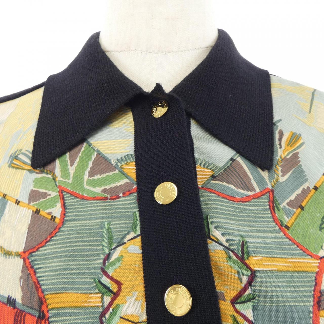 エルメス HENRY F SMITH SAILOR シルク ウール トップス