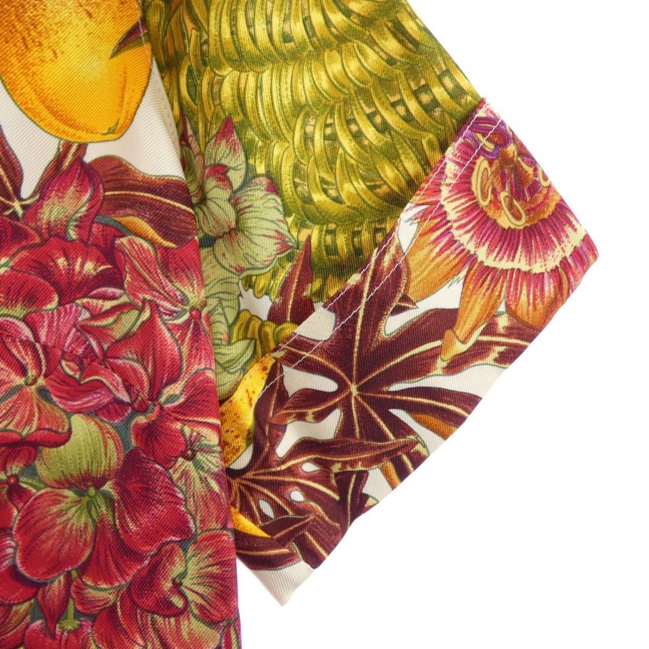エルメス PASSIFLORES シルクシャツ40