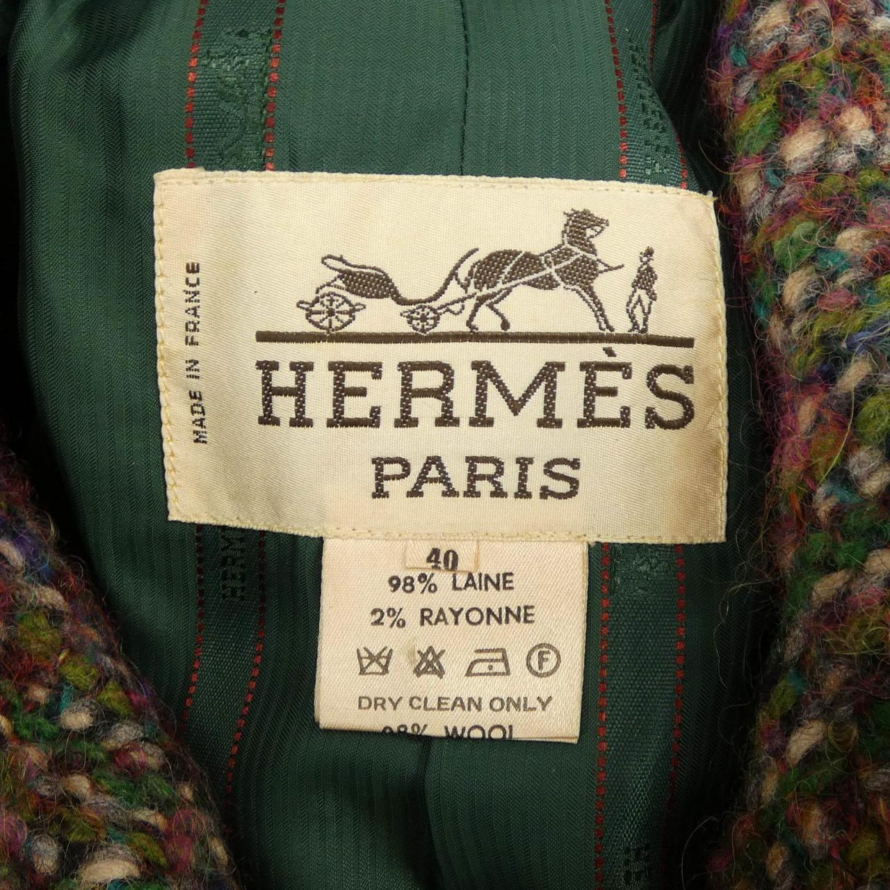 エルメス ウール混紡コート