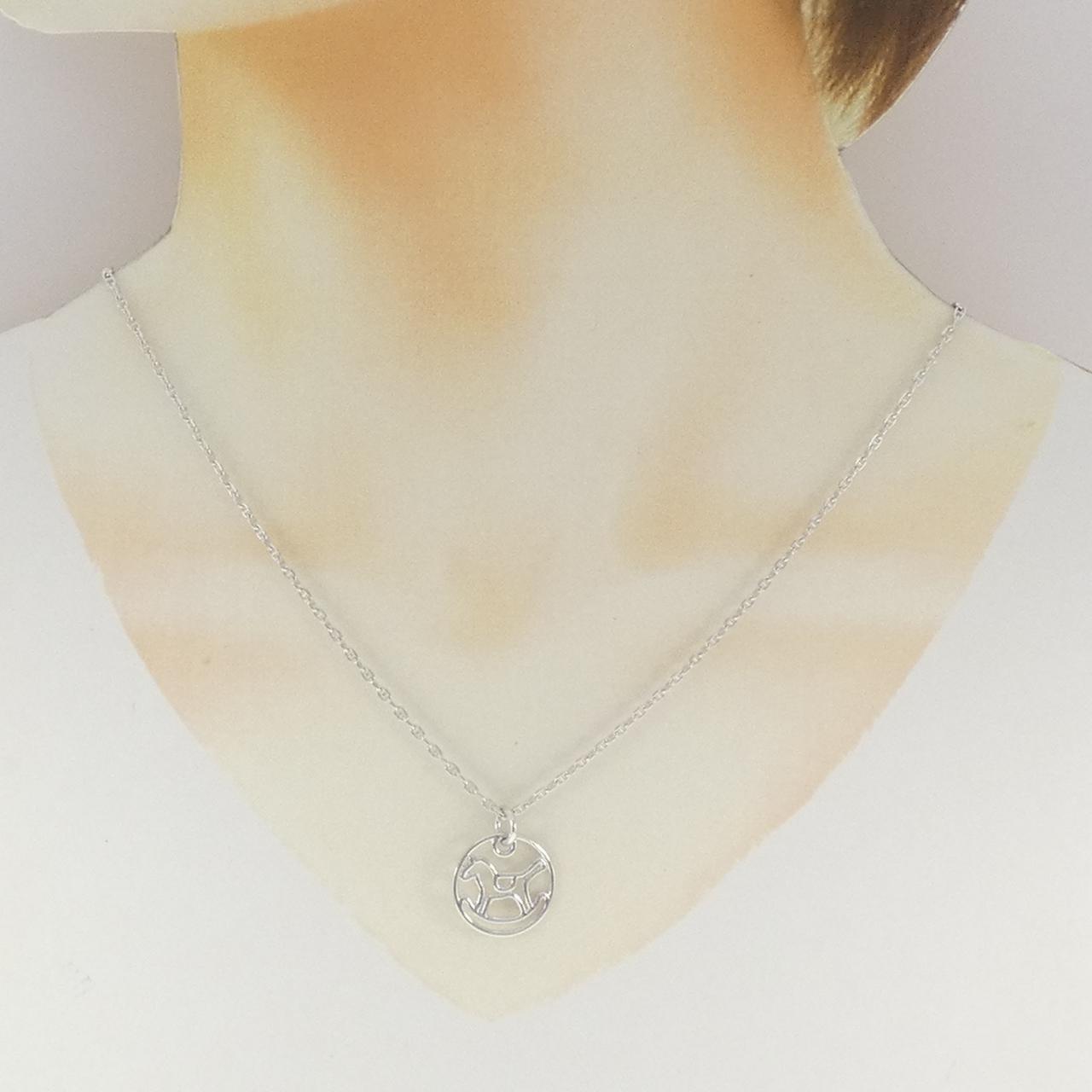 エルメス Au750ホワイトゴールドネックレス