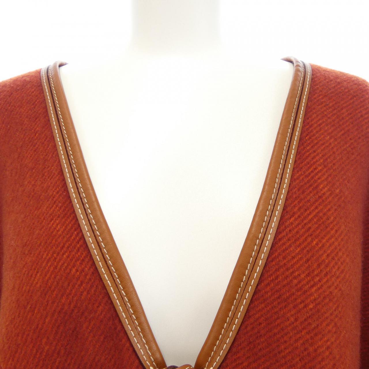 エルメス ロカバール エルメスセリエ カシミヤ混 ケープ