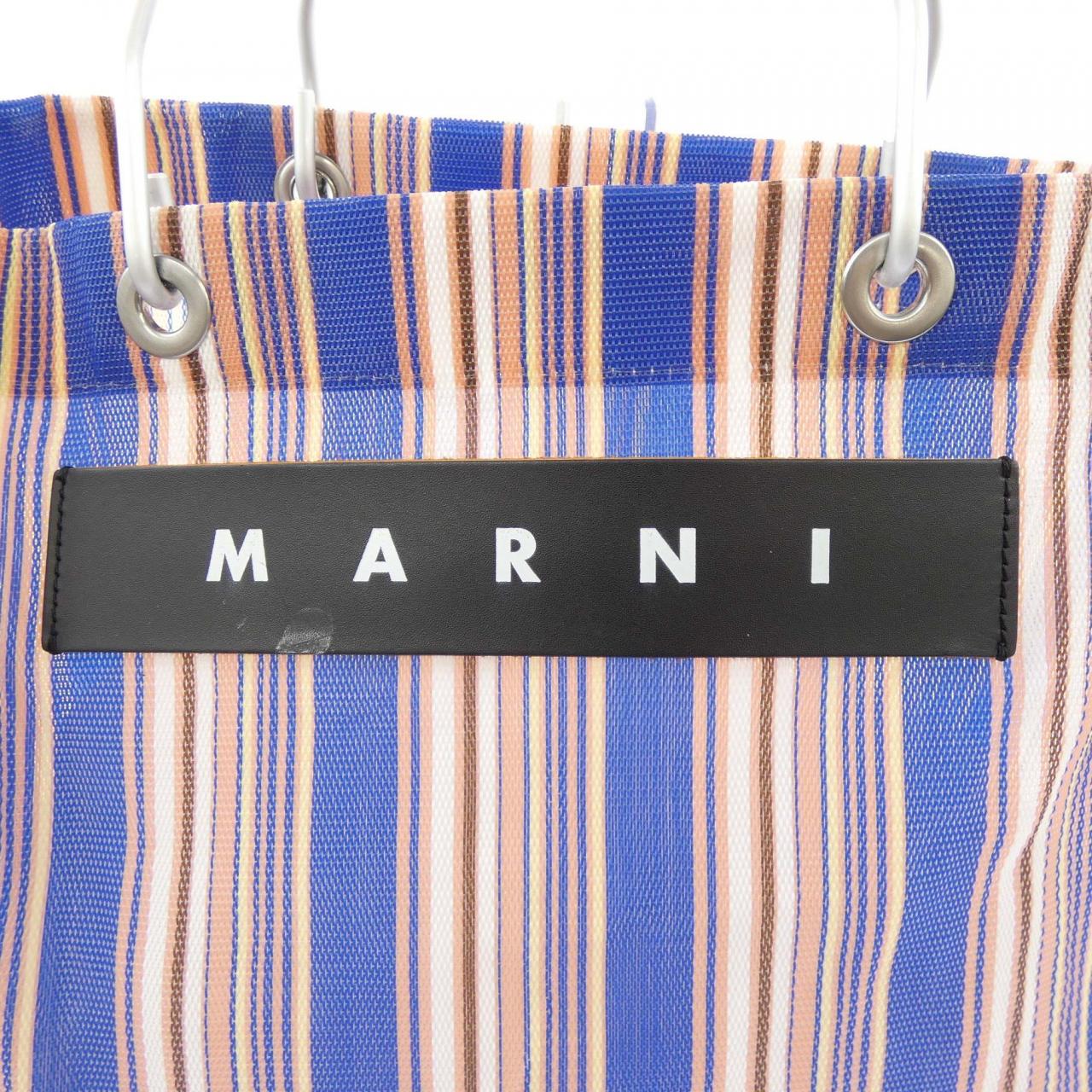 マルニ MARNI MARKET ストライプキャンバストートバッグ
