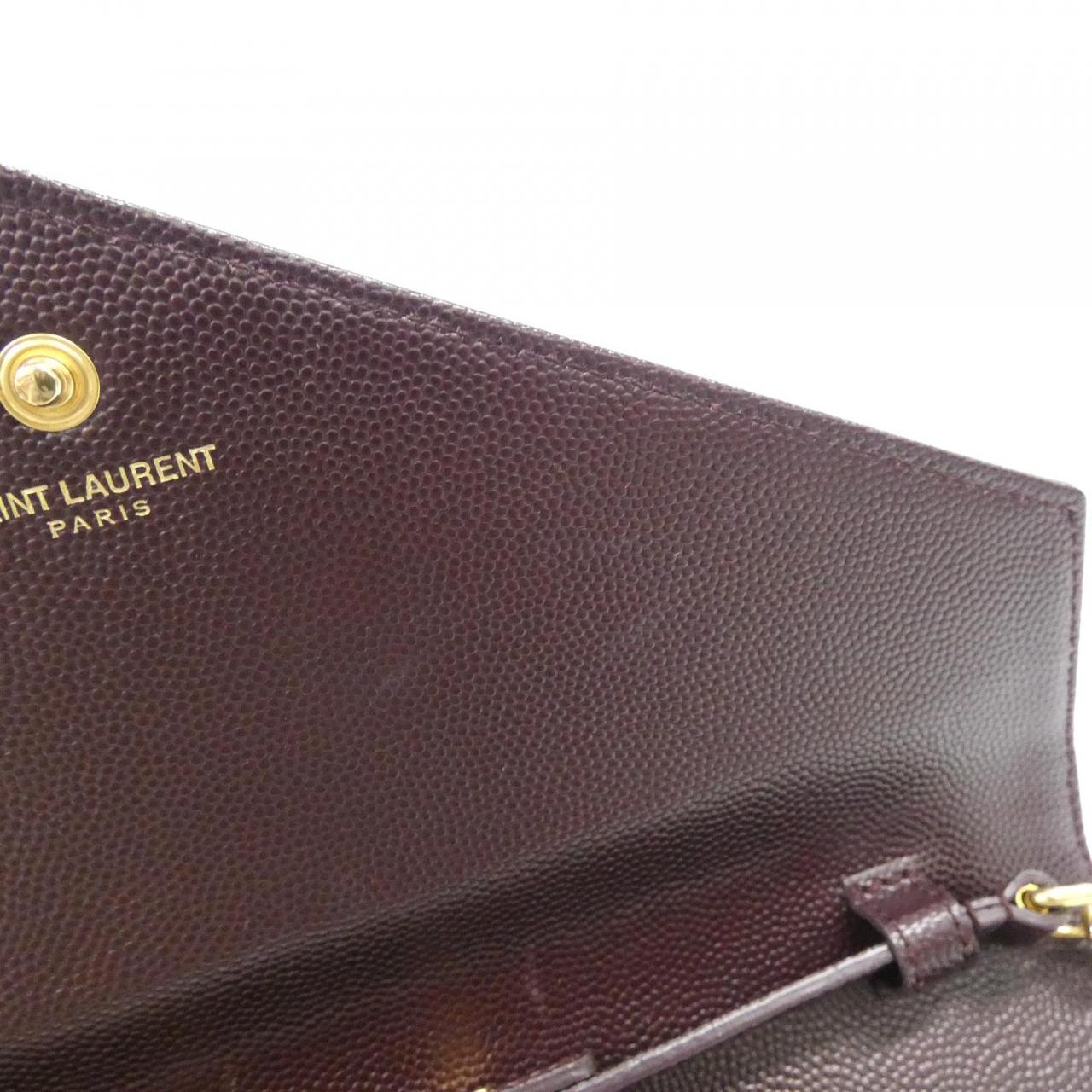 イヴサンローラン CASSANDRA CLASSIC CHAIN WALLET カーフ 財布
