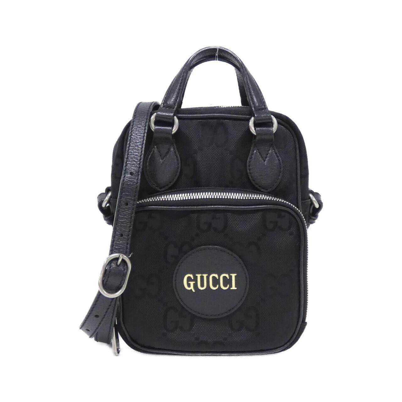 グッチ オフザグリッド GGナイロン レザー ショルダーバッグ