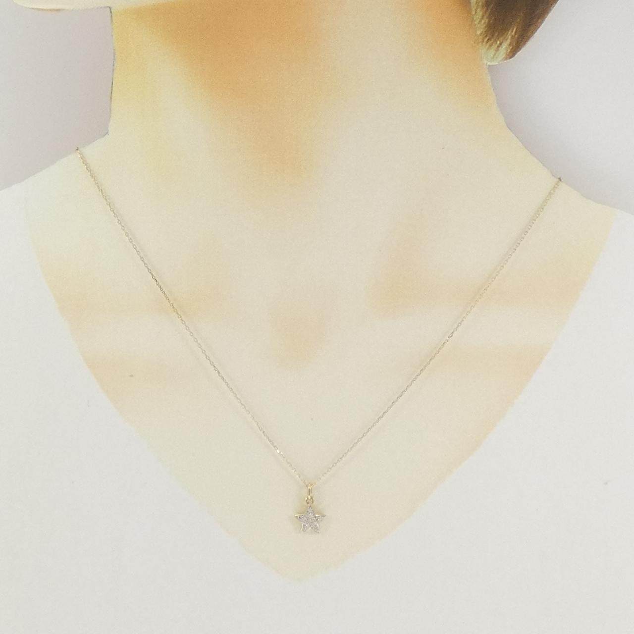 K10イエローゴールドダイヤモンドネックレス