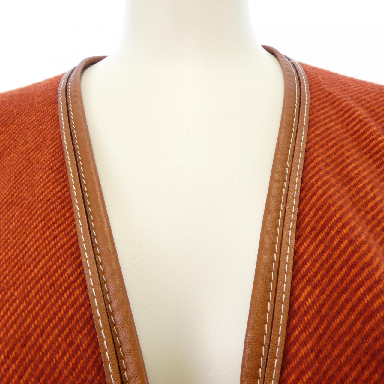 エルメス ロカバール HERMES SELLIER カシミヤ混 ケープ