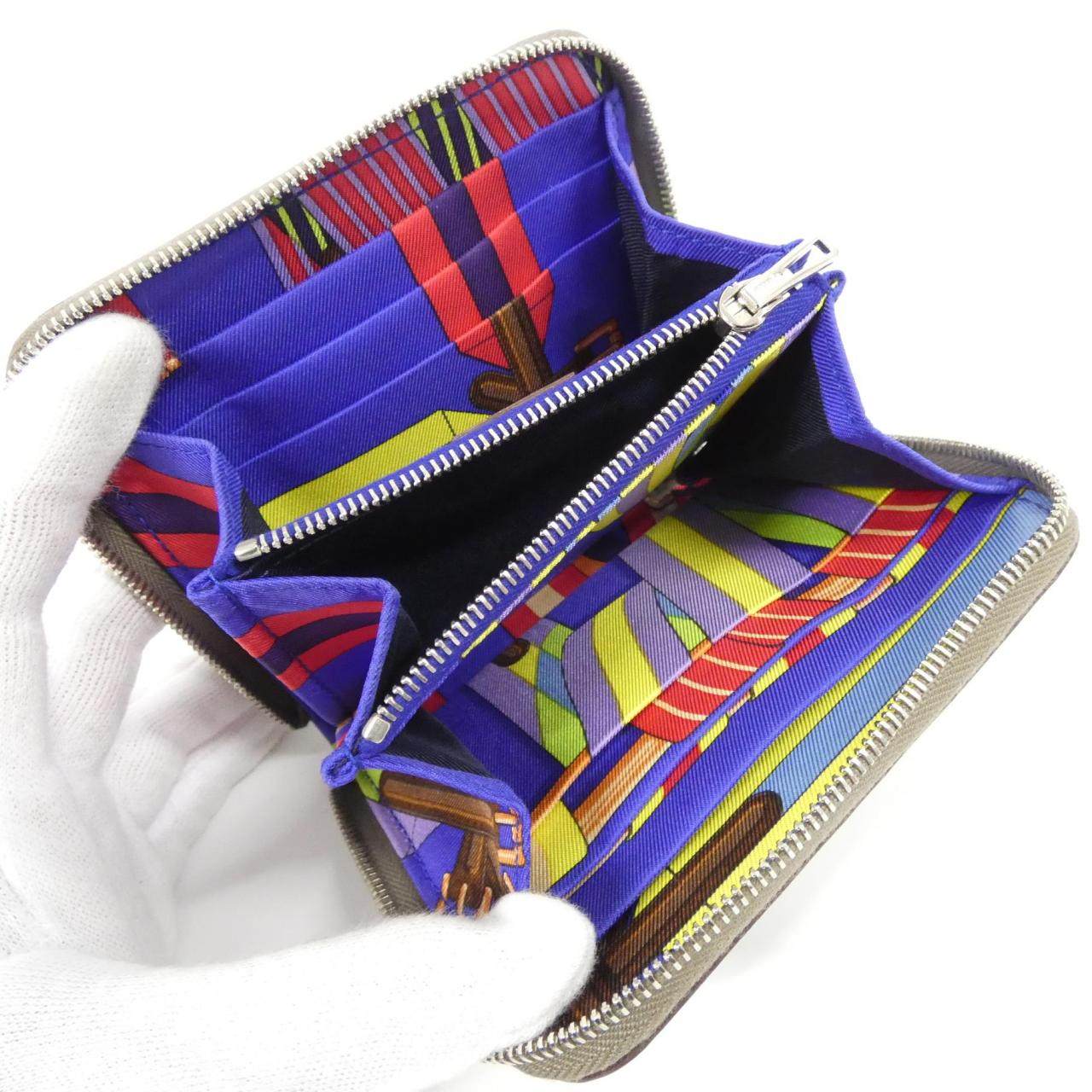 エルメス LES SANGLES シルクインコンパクト エプソン シルク 財布