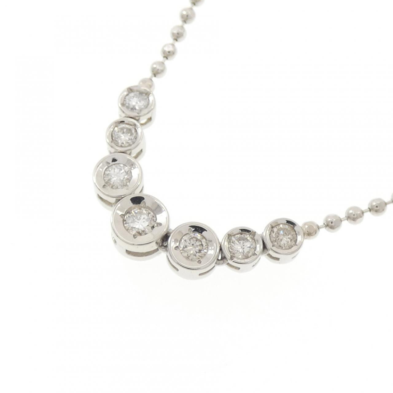 PT850 プラチナ ダイヤモンドネックレス 0.30CT