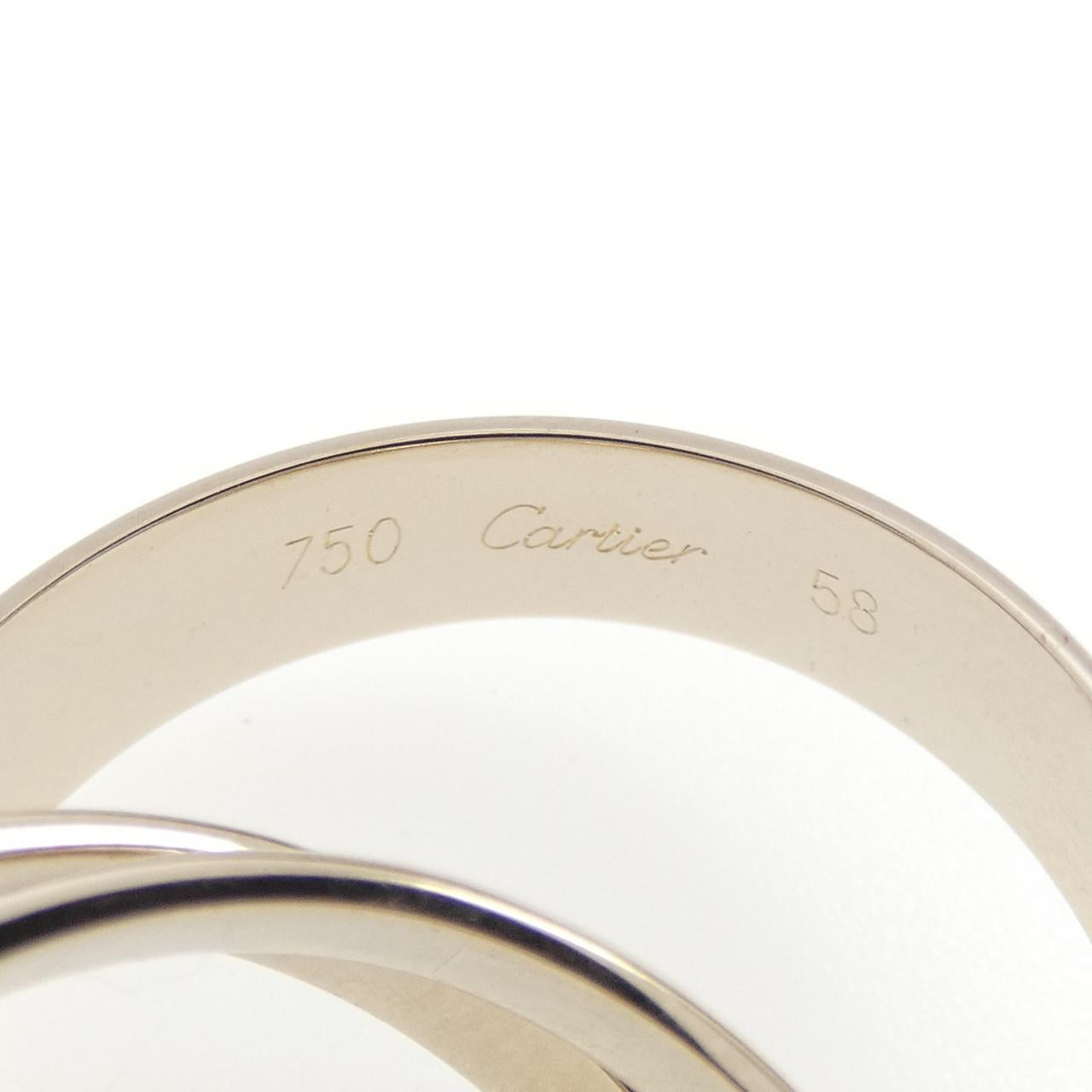 カルティエ トリニティ 750ホワイトゴールド リミテッド リング 18号
