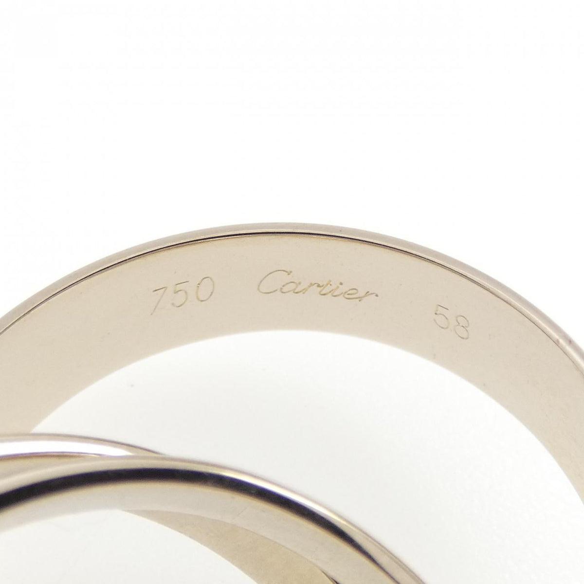 カルティエ トリニティ 750ホワイトゴールド リミテッド リング 18号