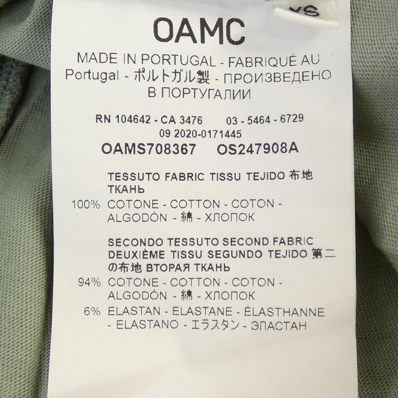 OMAC コットンTシャツ