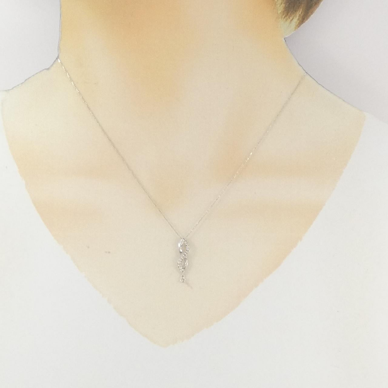K10ホワイトゴールド ダイヤモンド ネックレス