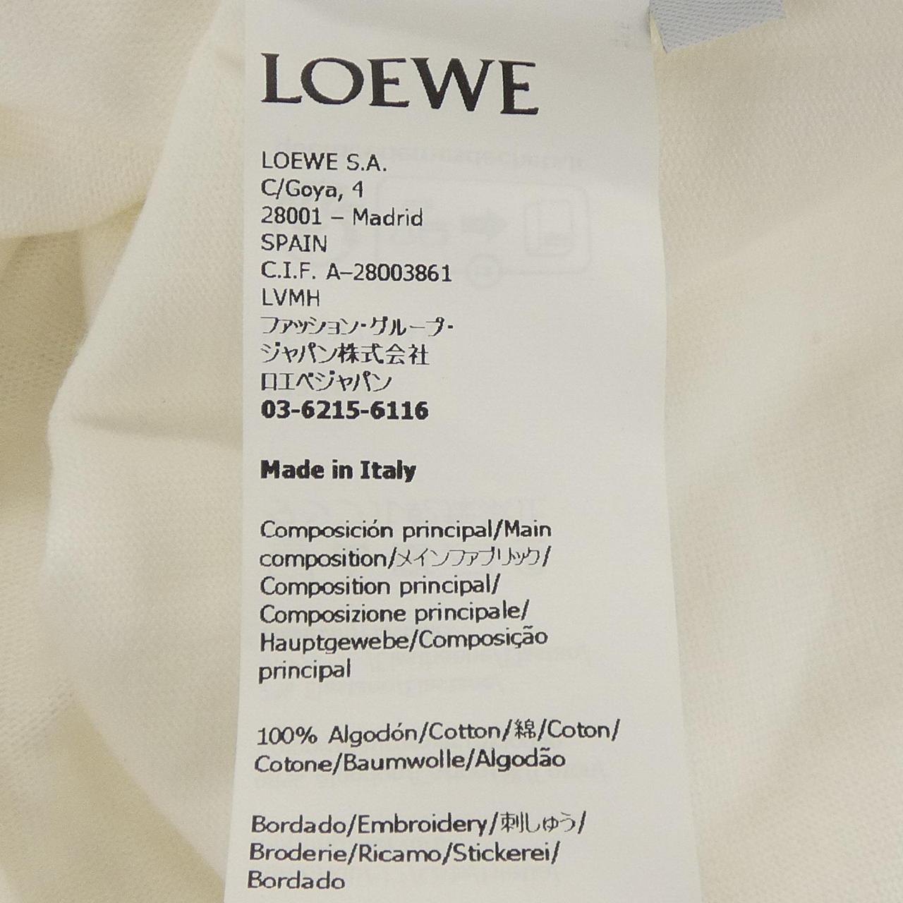 ロエベ ANAGRAM コットンTシャツ