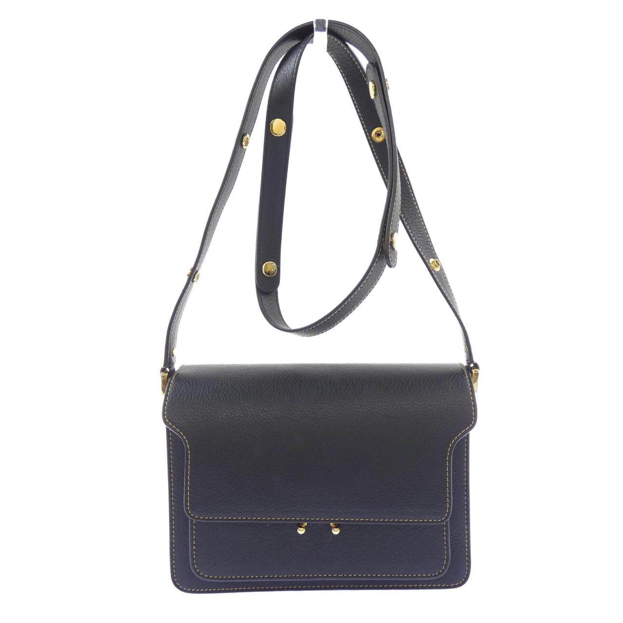 マルニ TRUNK レザーショルダーバッグ