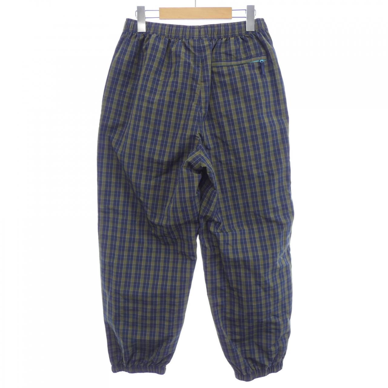 シュプリーム Plaid Warm Up コットンパンツ
