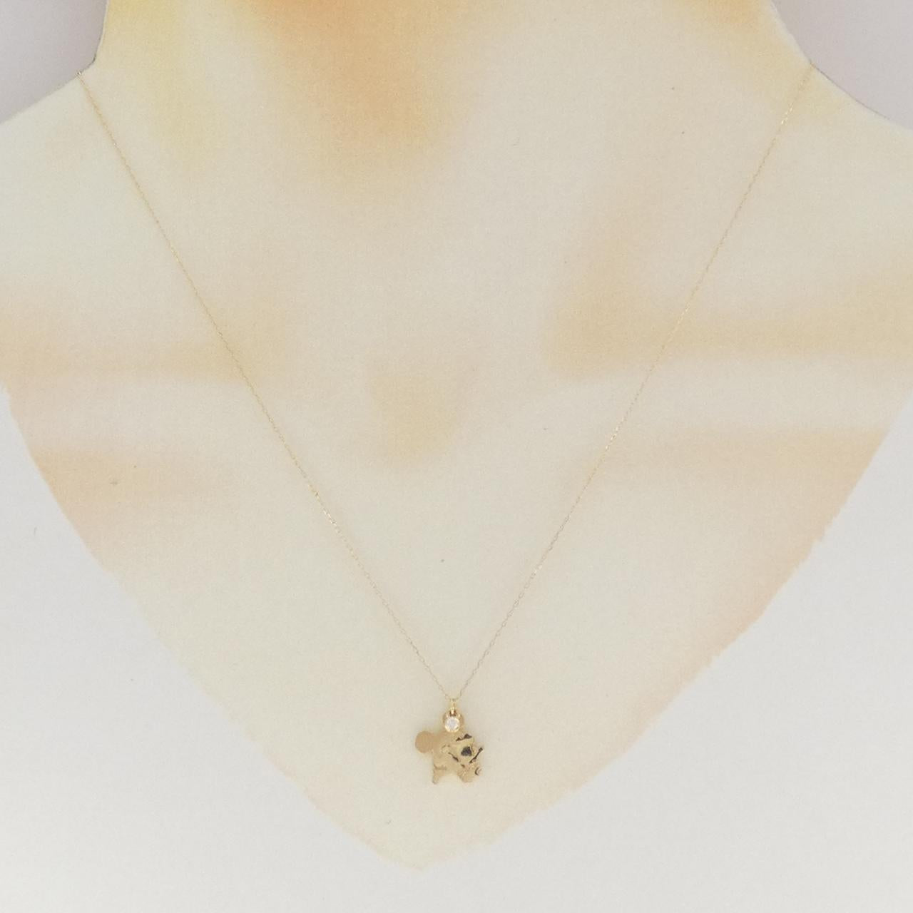 K10イエローゴールドダイヤモンドネックレス