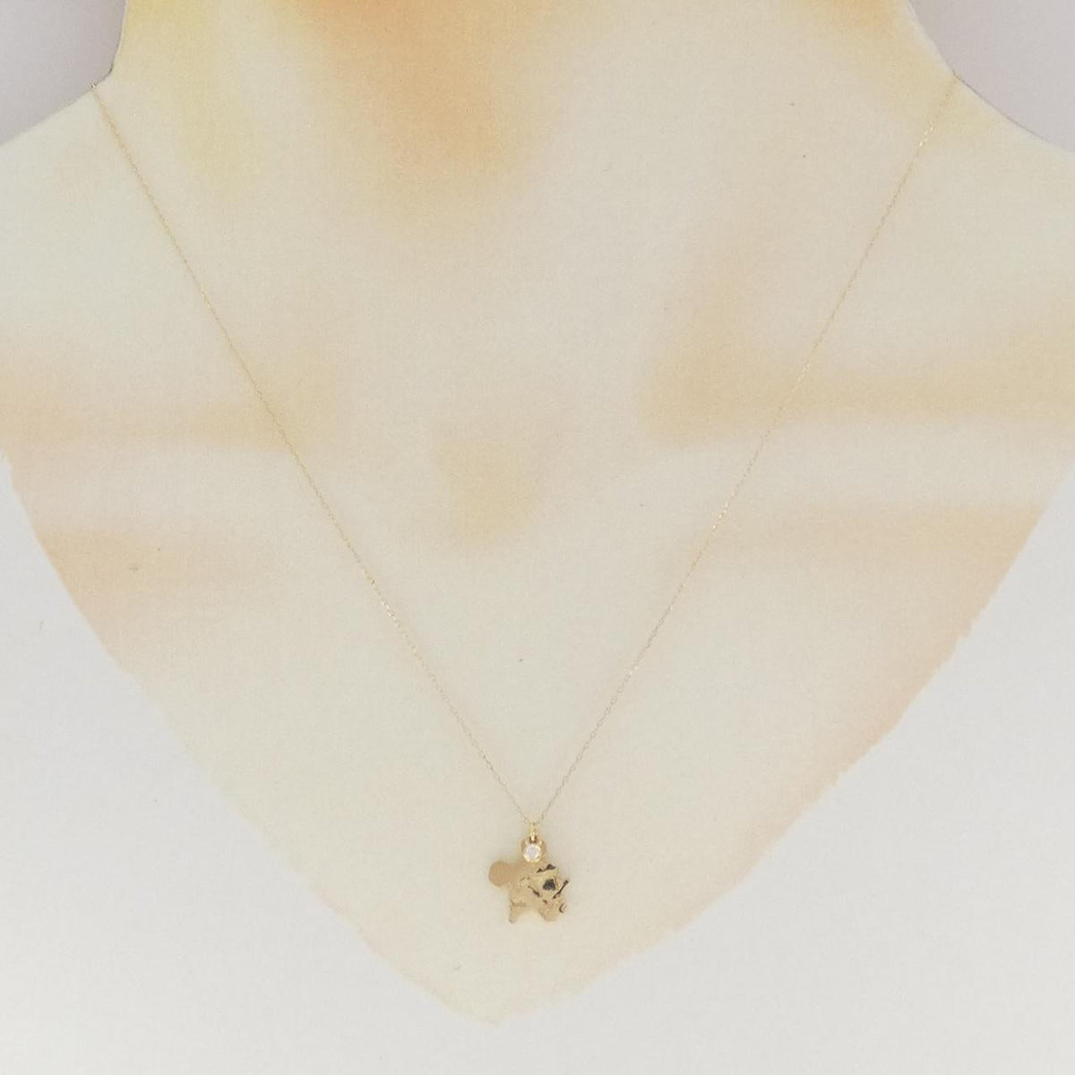 K10イエローゴールドダイヤモンドネックレス