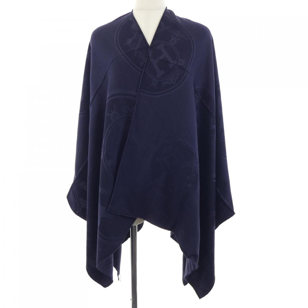 エルメス NEW LIBRIS シルクカシミヤケープ