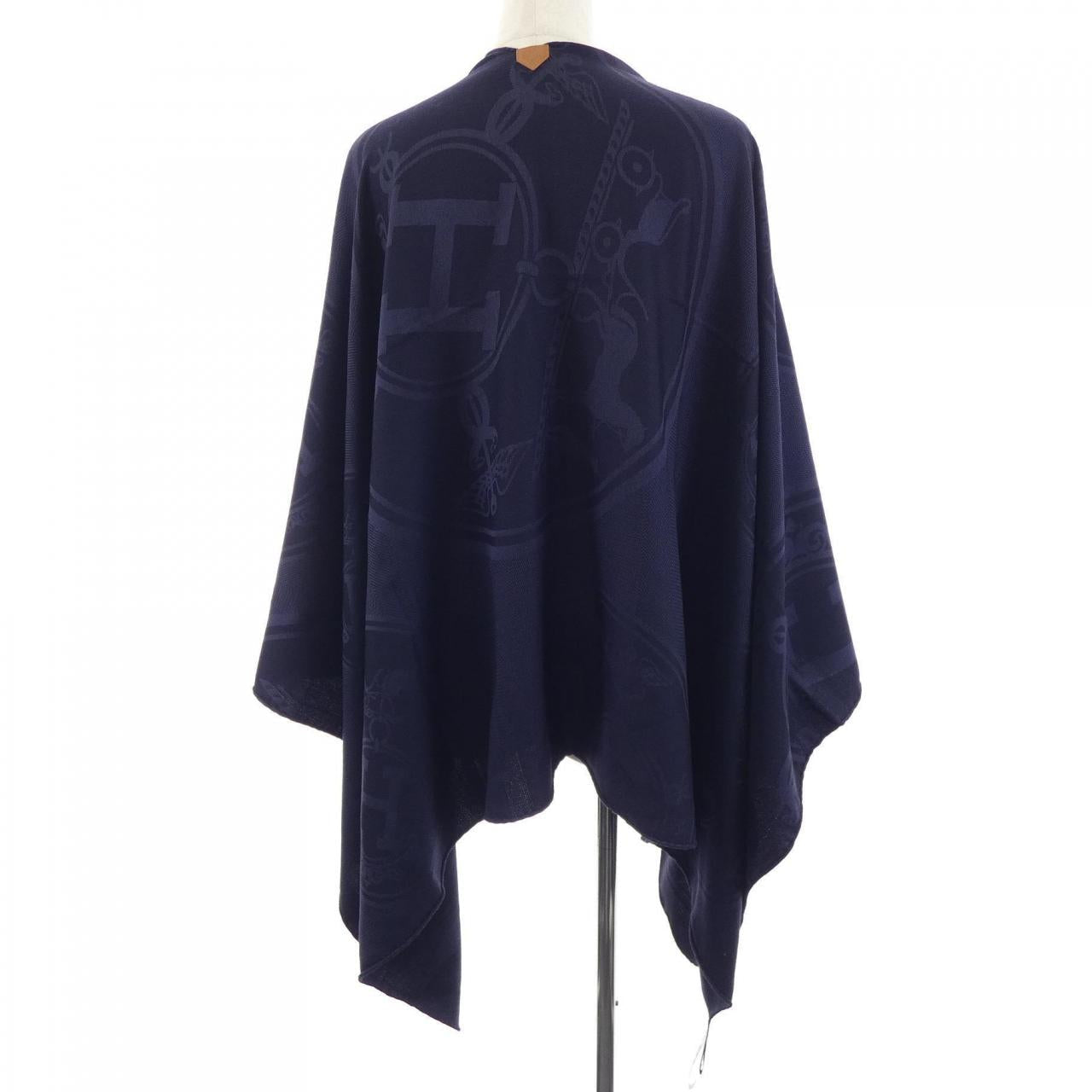 エルメス NEW LIBRIS シルクカシミヤケープ