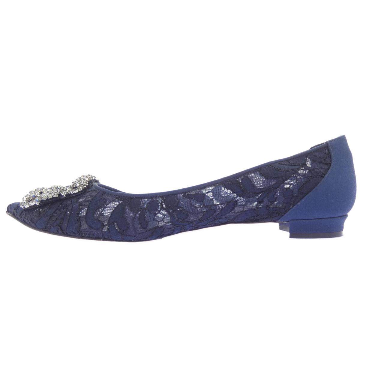 マノロブラニク HANGISI FLAT レース フラットシューズ