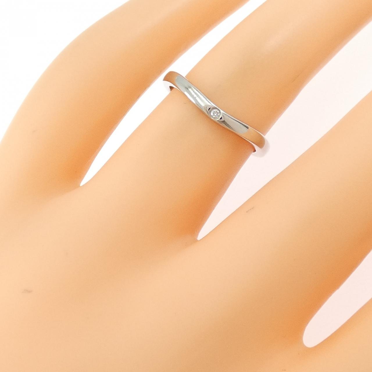 カルティエ バレリーナ Pt950 ダイヤモンドリング 8号