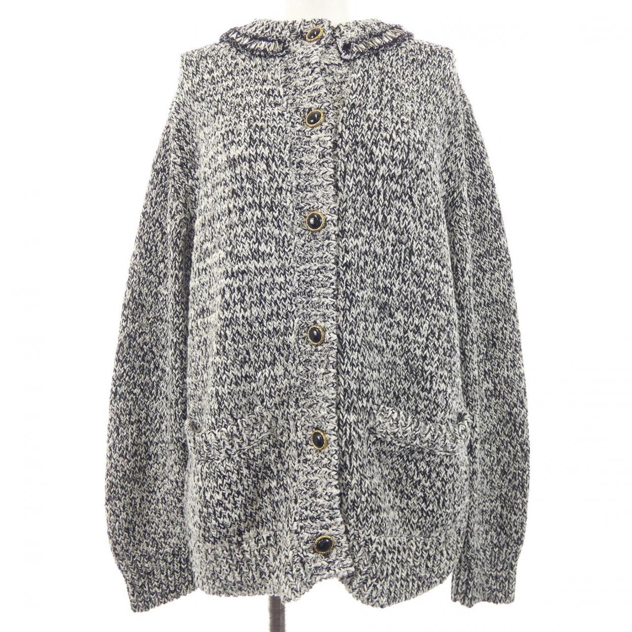 ルイヴィトン ラインストーントリムツイード カーディガン