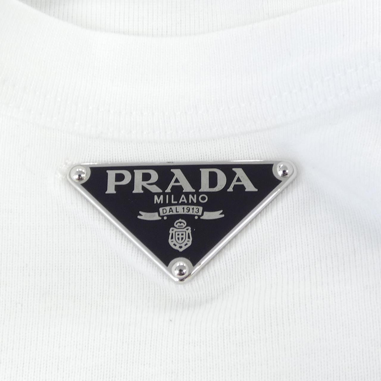 プラダ トライアングルロゴ リブニットジャージー タンクトップ