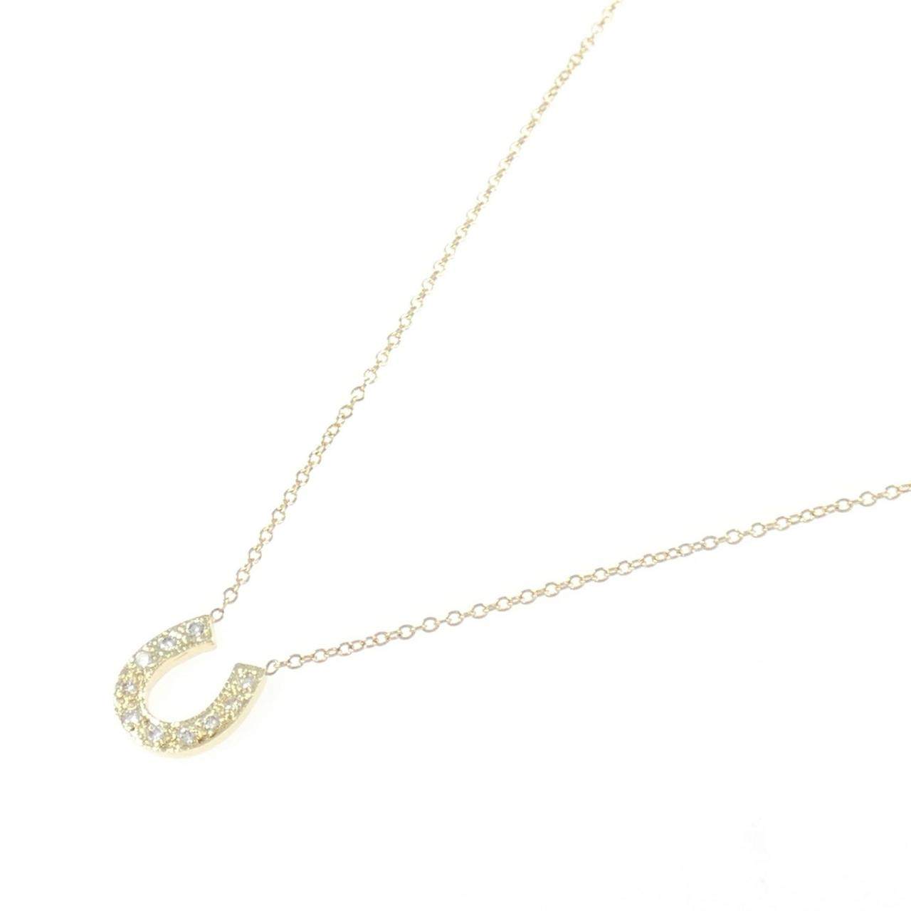 585YG Horseshoe Diamond Necklace