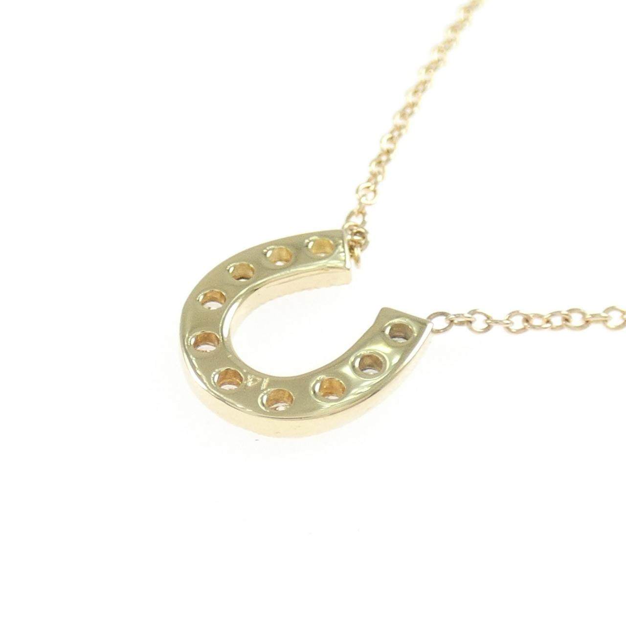 585YG Horseshoe Diamond Necklace