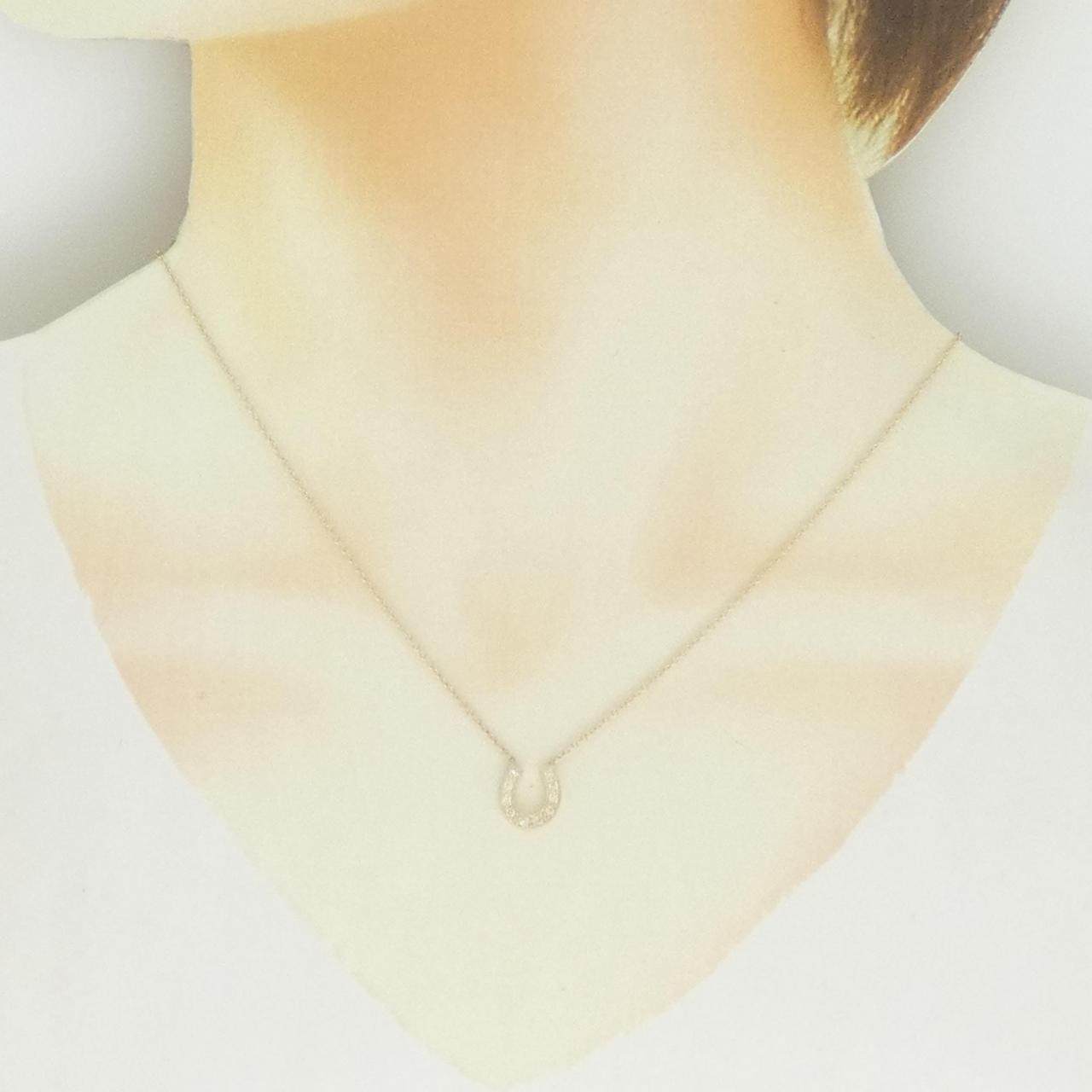 585YG Horseshoe Diamond Necklace