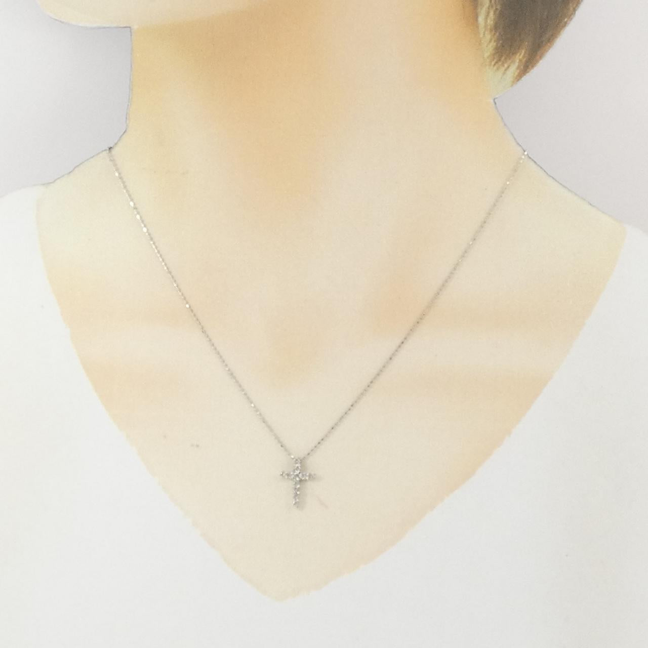 Au750 ダイヤモンド クロス ネックレス