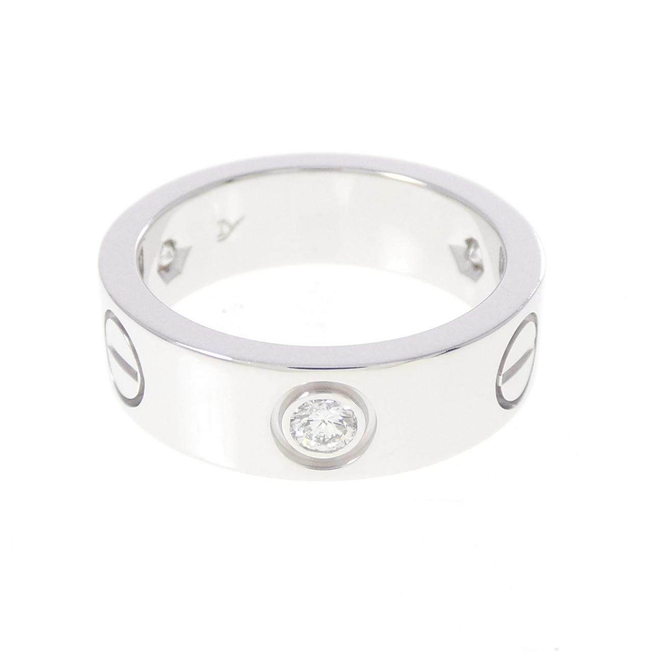 カルティエ ラブ 750ホワイトゴールド ハーフダイヤ リング 8.5号