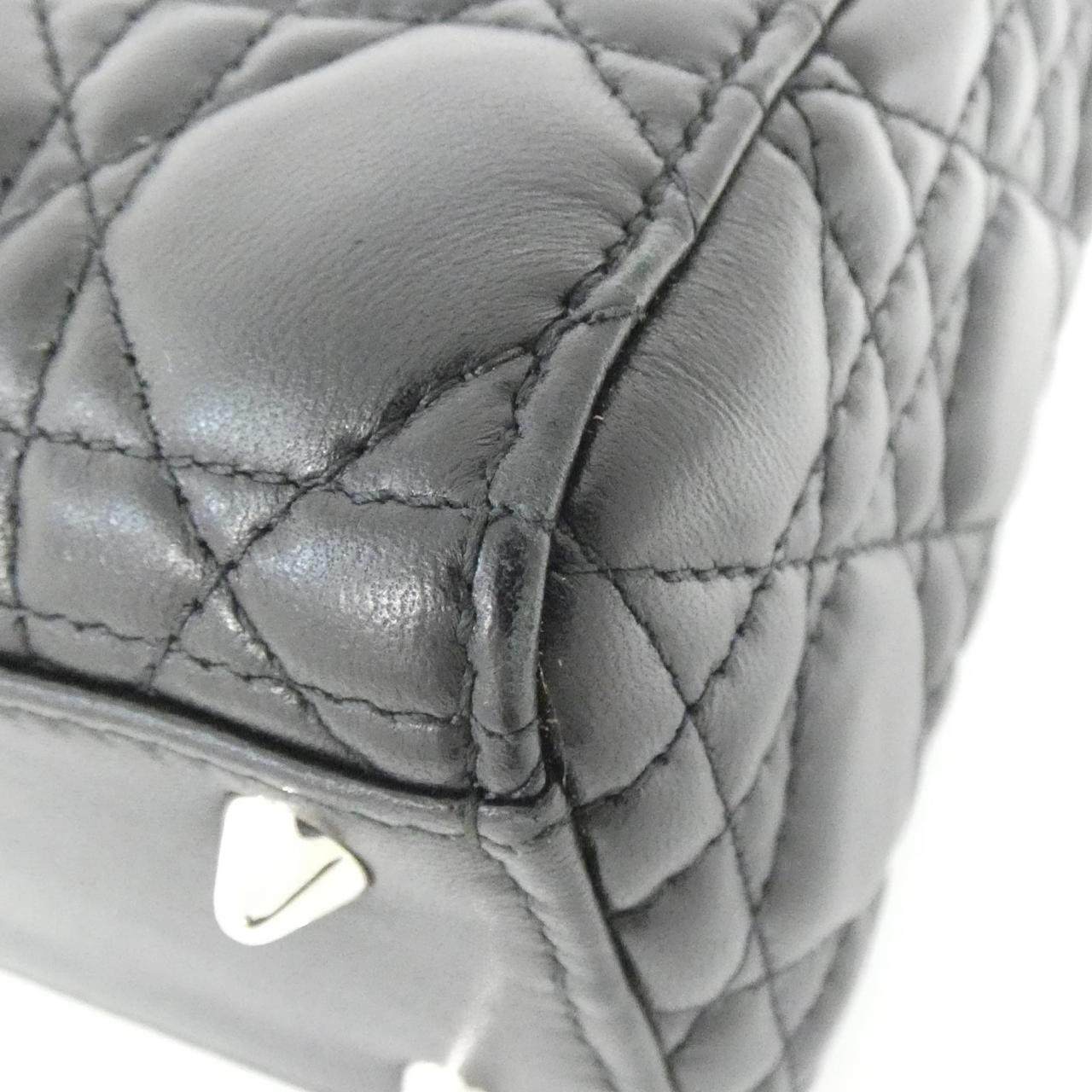 クリスチャンディオール MY ABCDIOR レディディオール スモール ラムスキン ハンドバッグ