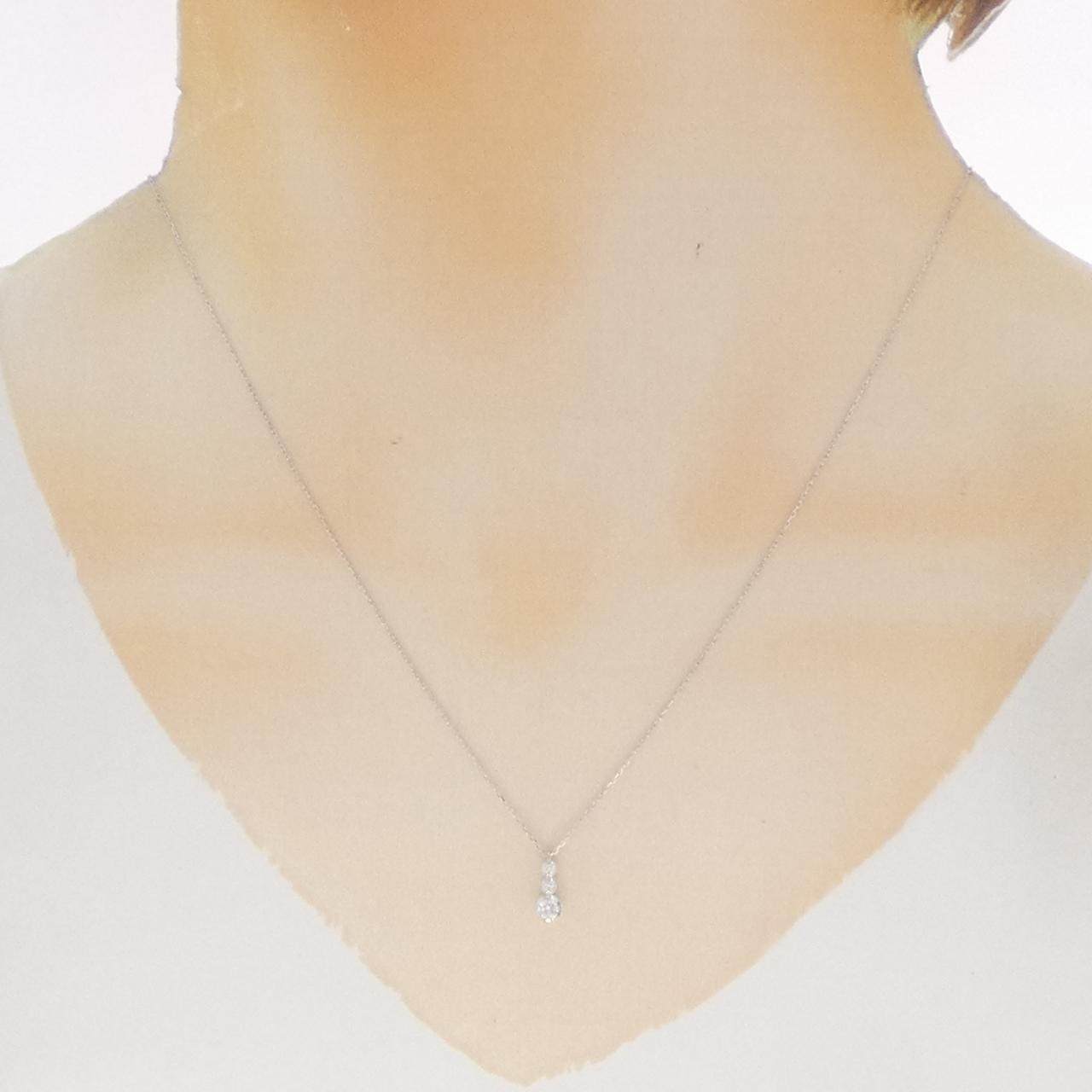 K10ホワイトゴールドダイヤモンドネックレス