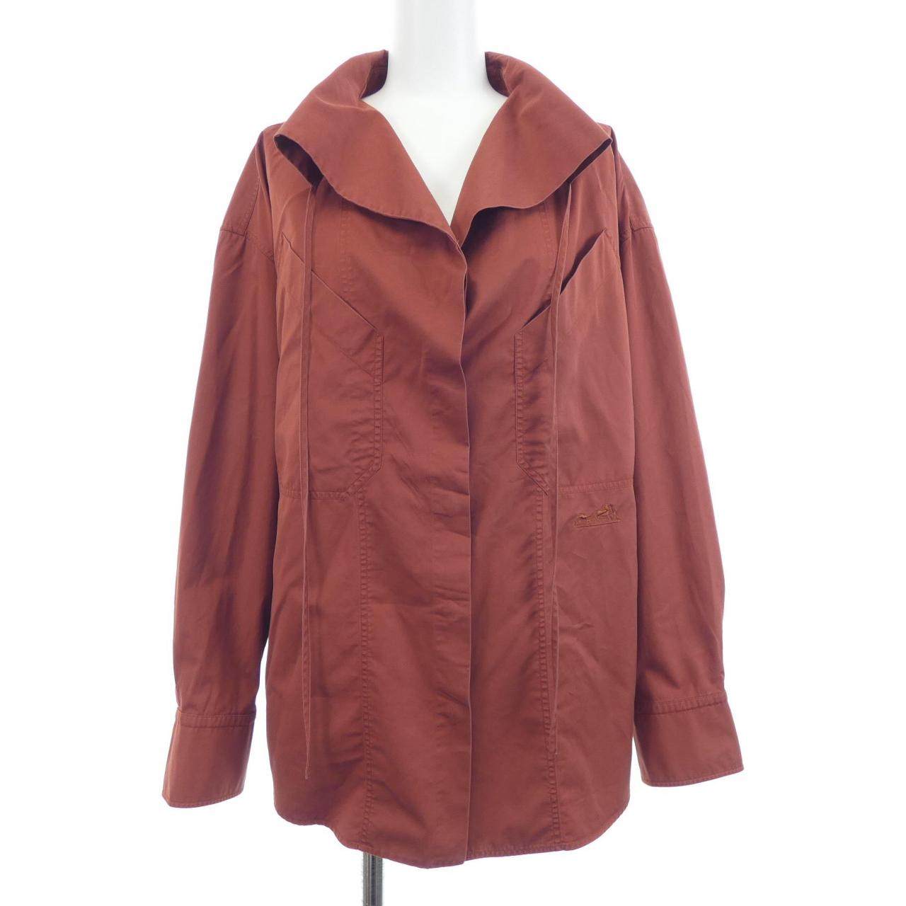 エルメス クルードセルカレーシュ シルクシャツ