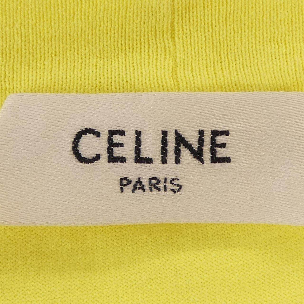 セリーヌ CELINEプリント コットンクロップドTシャツ