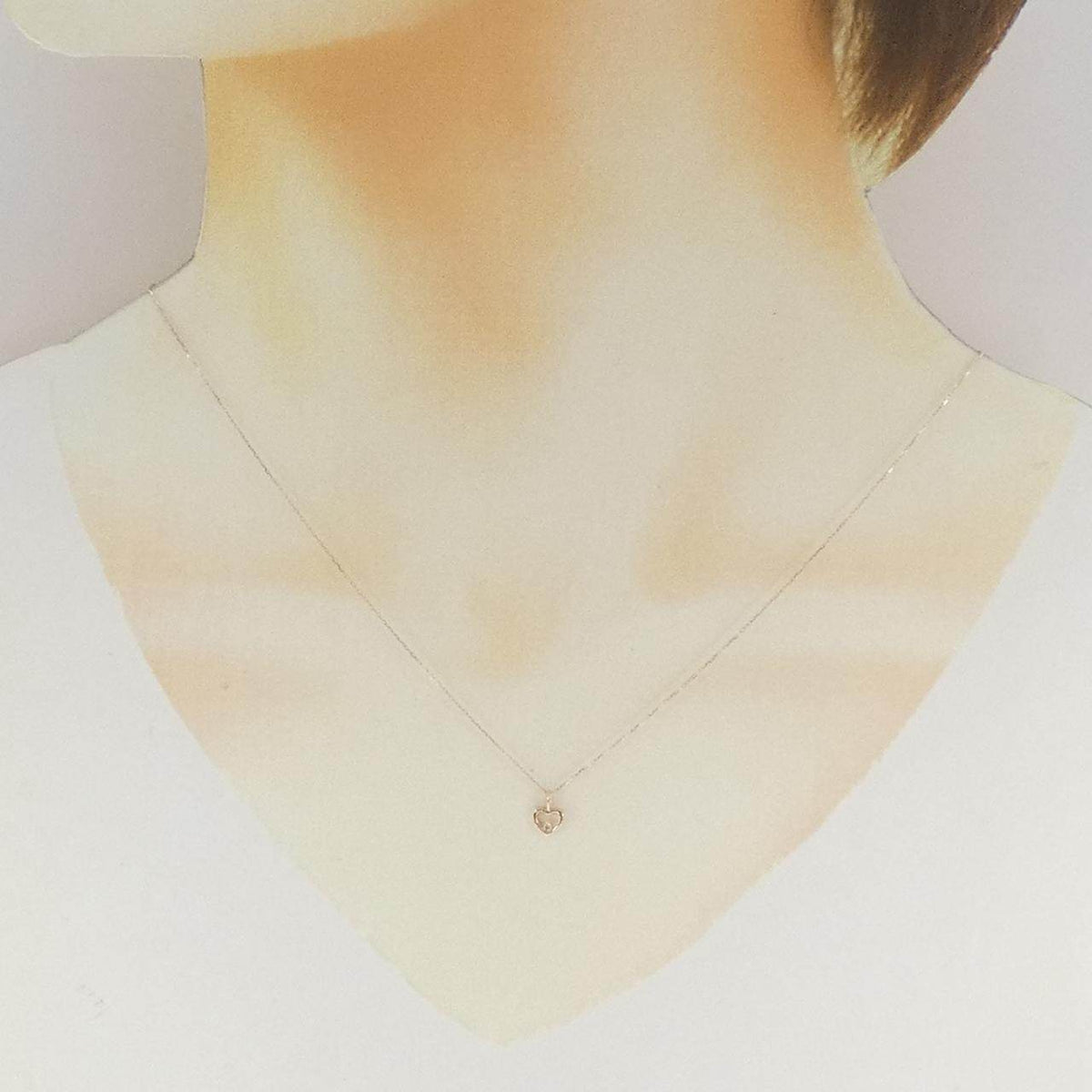 K10ピンクゴールドダイヤモンドネックレス