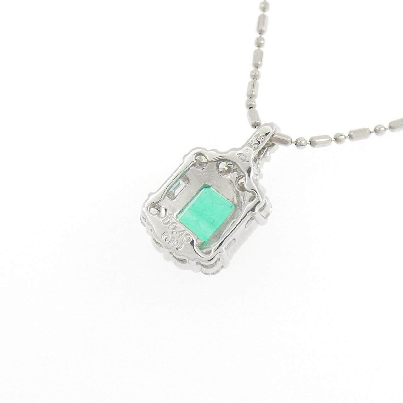 プラチナ900 プラチナ850 エメラルド ダイヤモンド ネックレス