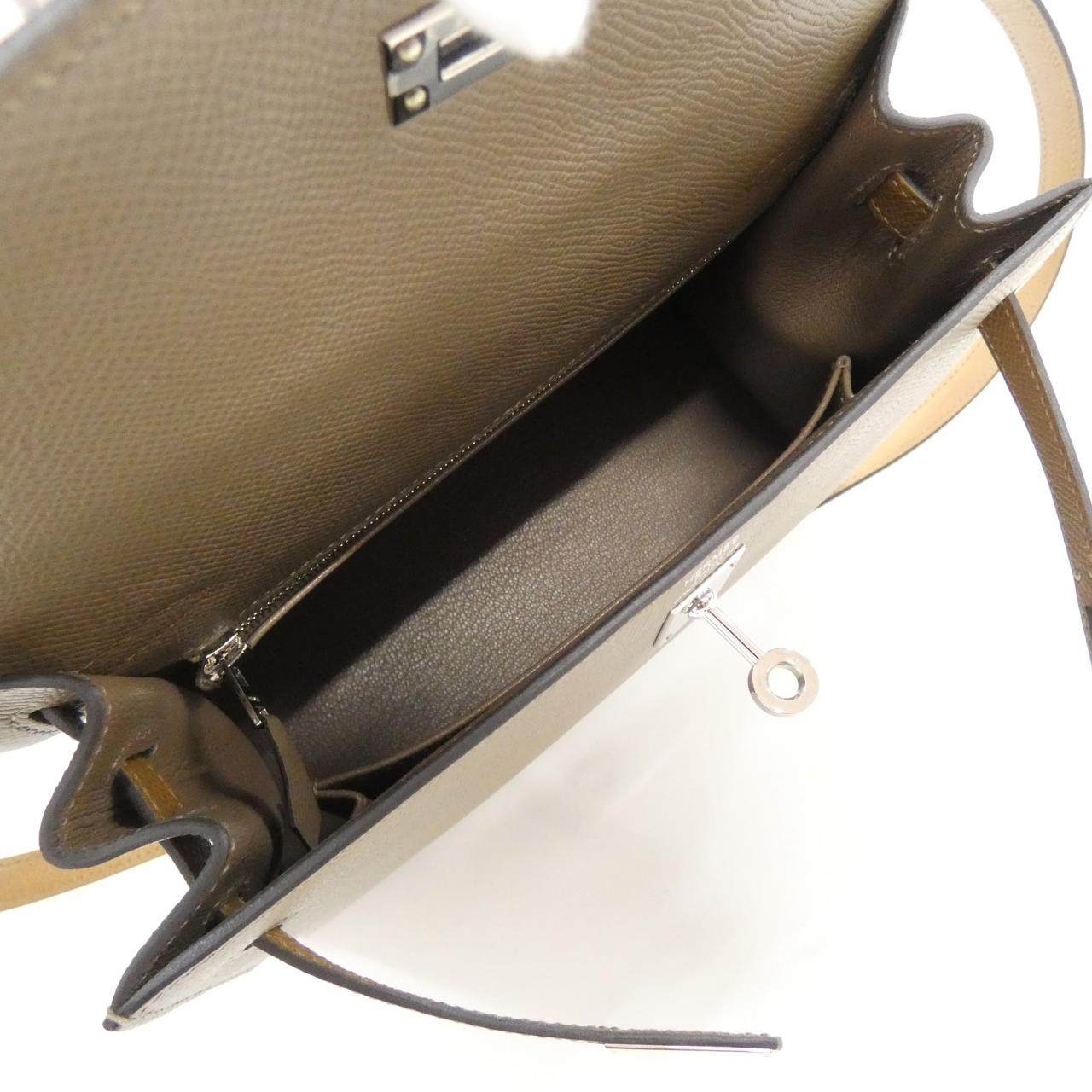 エルメス ケリー25 トリコロール エプソン