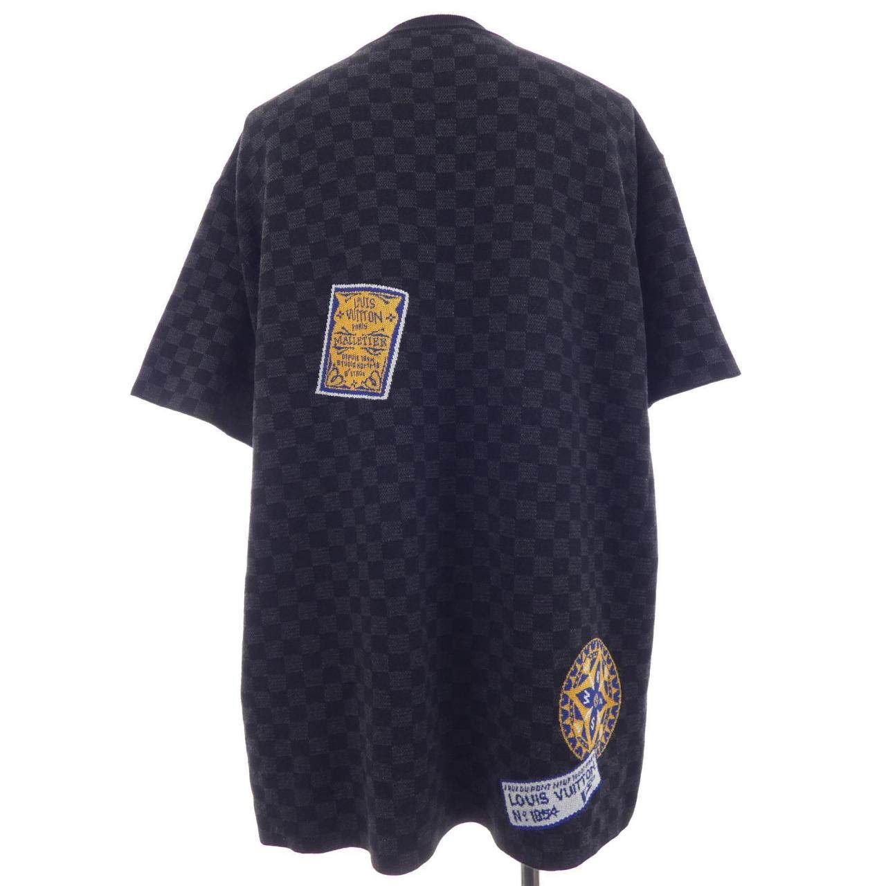 ルイヴィトン ダミエ シグネチャークルーネック ニットTシャツ