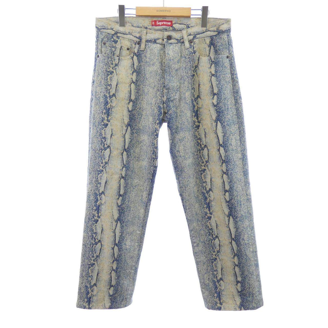 シュプリーム regular jean snake ジーンズ