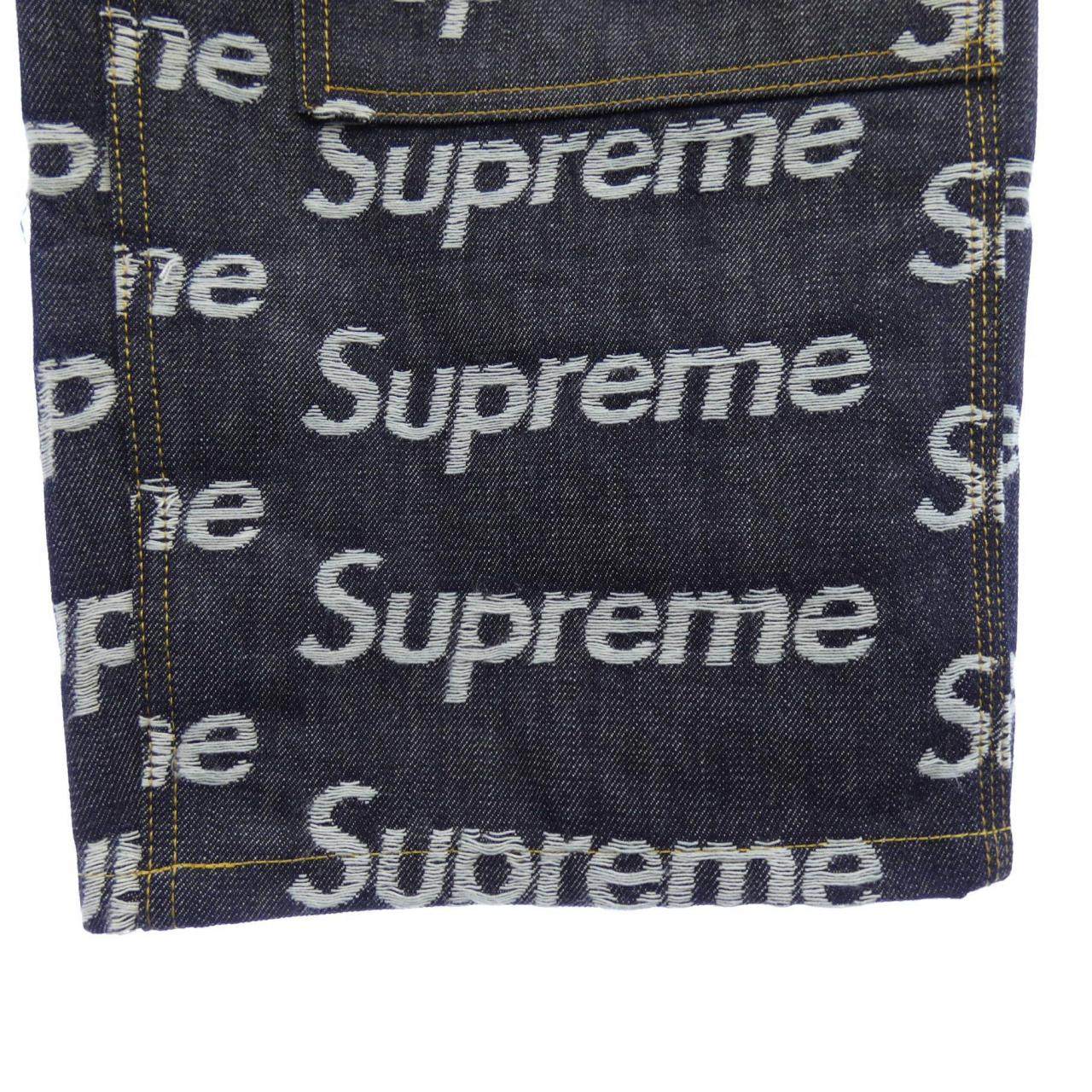 シュプリーム Jacquard Logos Double Knee ジーンズ